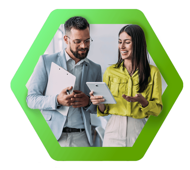 2 people_Lime shirt_ipad_hex web