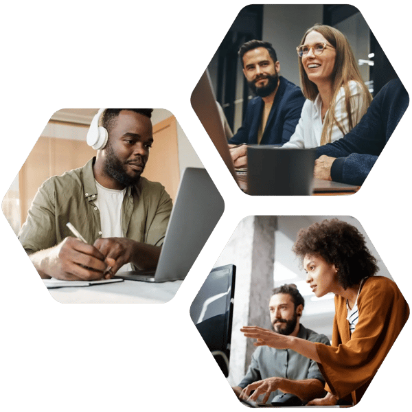 3 hexagon image - BE client services big