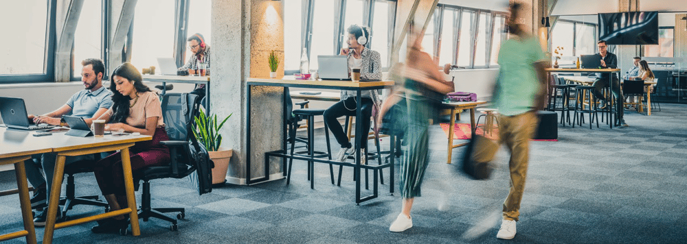 People working in an office