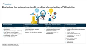 Infographic 7: Key factors that enterprises should consider when selecting a VMS solution