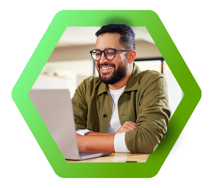 Man happy_laptop_hex web